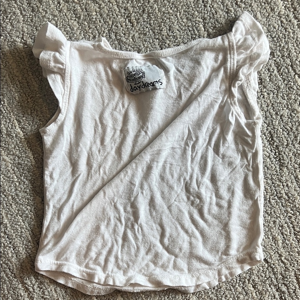 Daydreams White Kids' Flutter Sleeve Tee - Picture 3 of 3